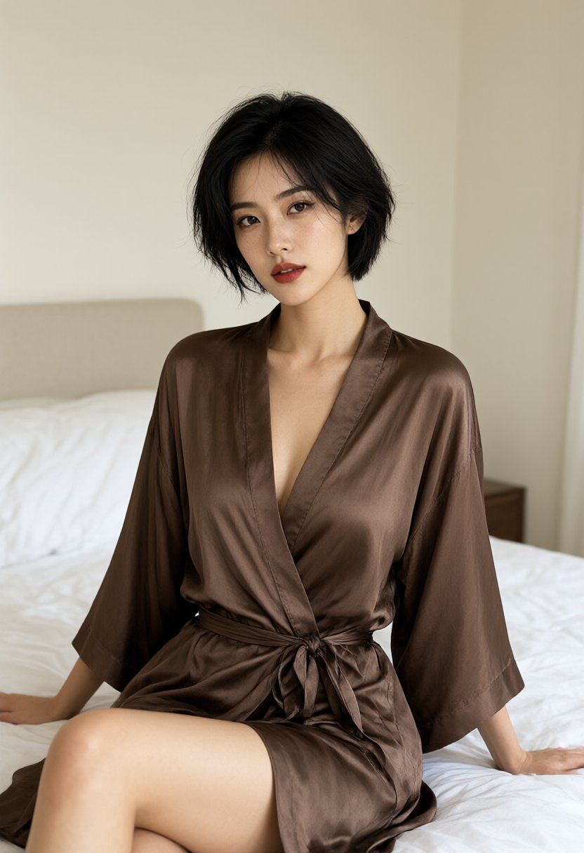 夜色中的旧街与路灯